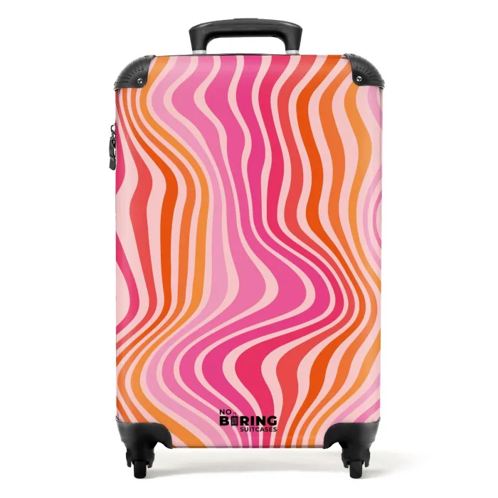 Abstract - Kleurrijke golven NBS - Handbagage koffer - Kinderen Unisex middel -productfoto_recht