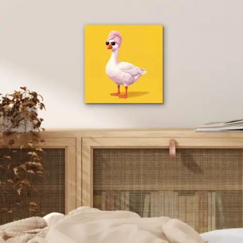 Eend - Zonnebril - Geel aluminium wit klein -sfeer3