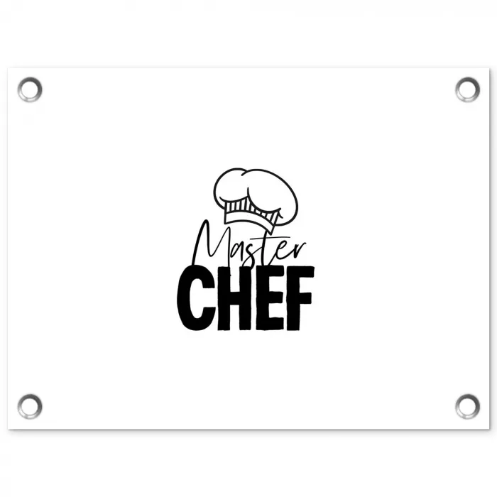 Keuken - Koken - Bakken - Chef - Master Chef - Kok - Tekst tuinposter los doek klein -3d