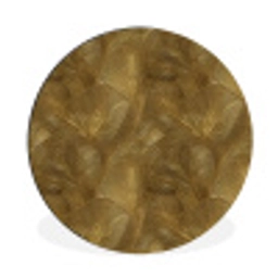 Organisch - Lijnen - Goud Wandcirkel aluminium klein 190 -3d