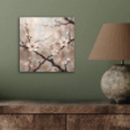 Bloesem - Takken - Schilderij - Beige - Serene aluminium wit klein -sfeer2