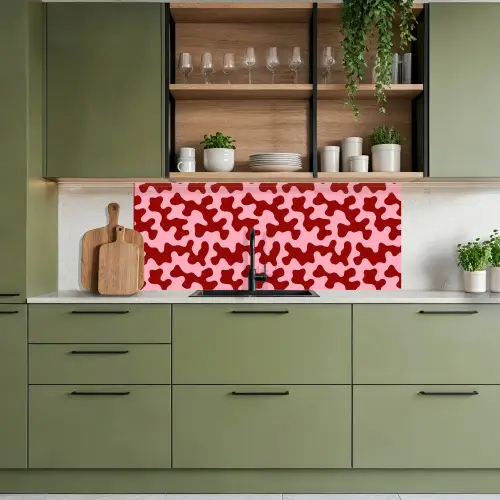 Modern - Abstract - Rood keuken achterwand 2 middel 871 -sfeer3