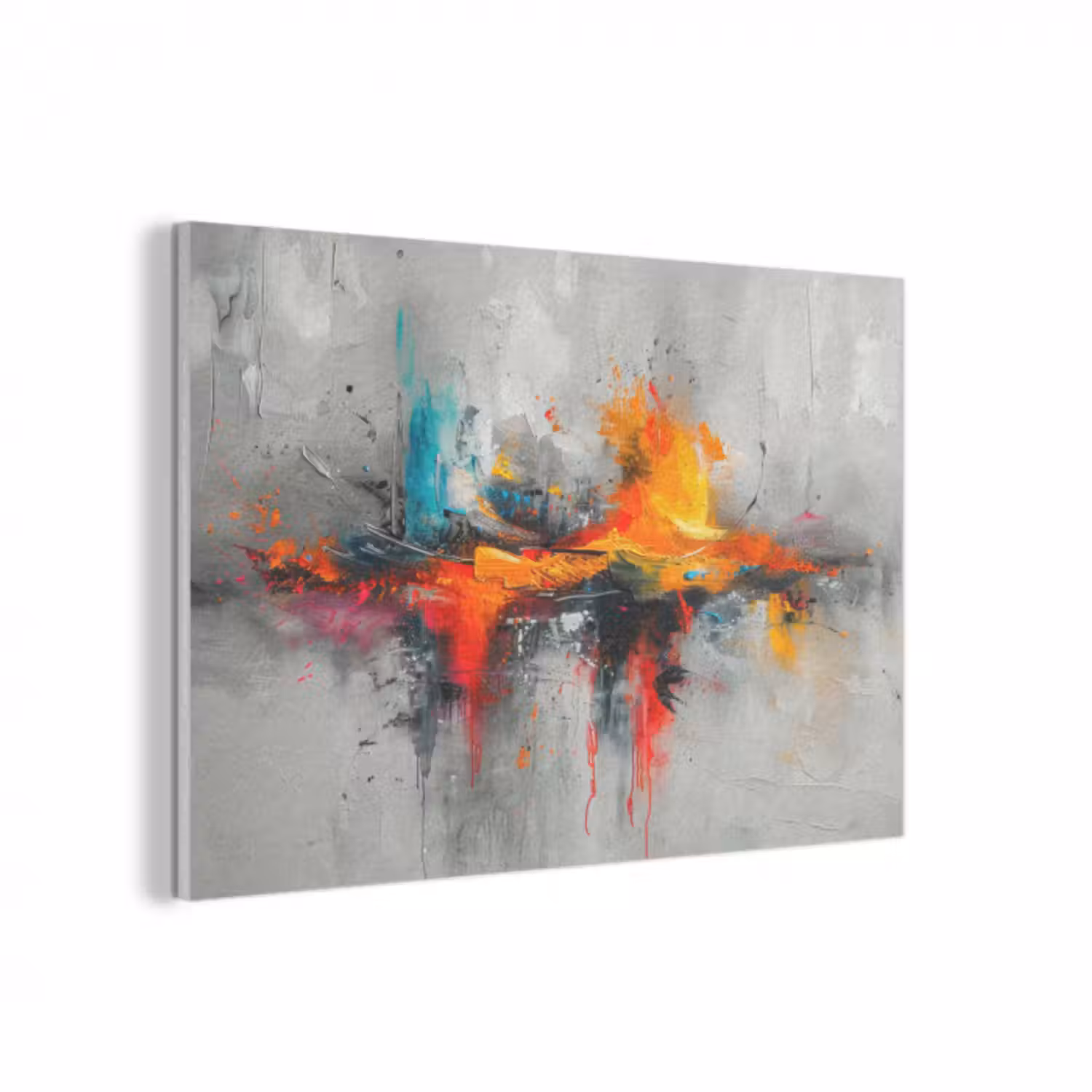 Akustikbild - Moderne Kunst - Orange - Grau - Abstrakt