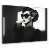 Vrouw - Zwart - Hart Textielframe zwart klein -3d