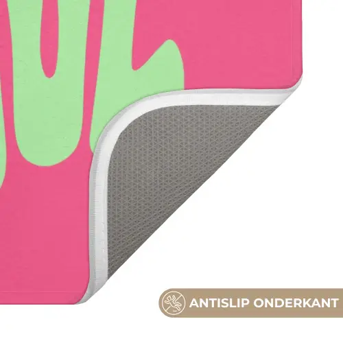 Grateful - Groen - Grafisch - Vloeiend Badmat klein -USP_AntislipNL