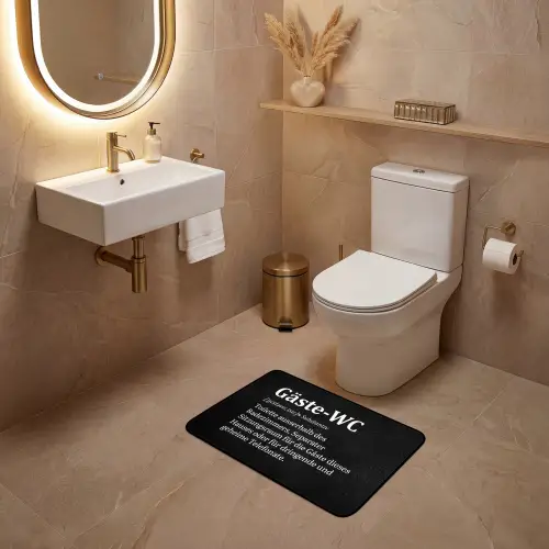 Quotes - Gäste-wc - Definitie - Zwart - Spreuk WCmat klein -sfeer3