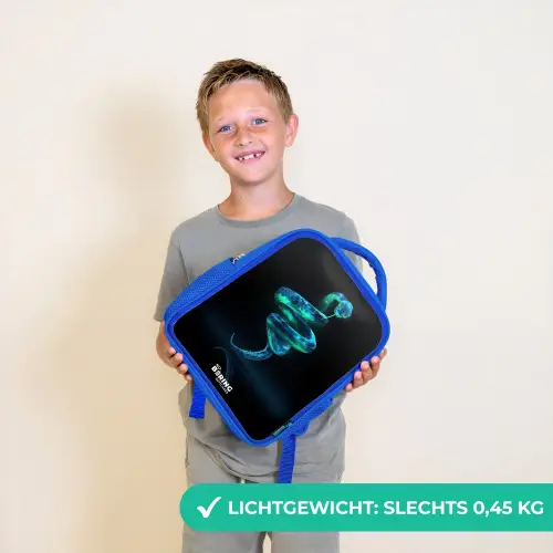 Digitale slang in spiraalvorm Kinderrugzak - Blauw middel -sfeer1_NL