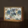 Bladeren - Abstract - Goud - Blauw Light Box met kabel (Tafellamp) klein -z3d_website