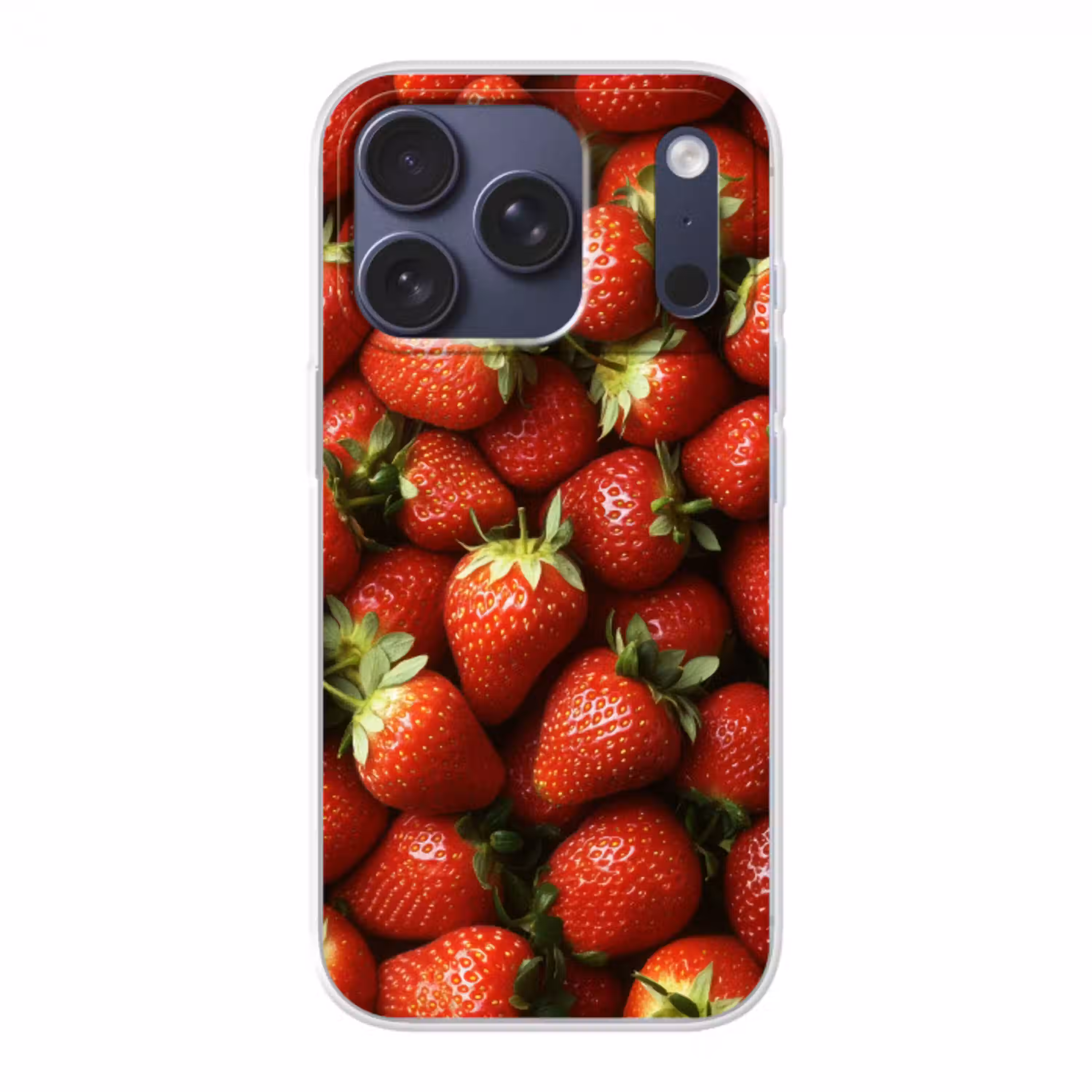 Aardbei - Fruit - Rood Telefoonhoesje iPhone 17 Pro klein -3d
