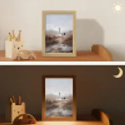 Kraanvogel - Natuur - Realistisch Light Box met kabel (Kinderlampje) klein -sfeer3_kind