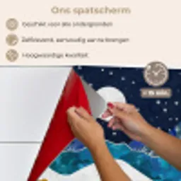Nacht - Goud - Marmer - Abstract - Landschap - Berg keuken achterwand spatscherm klein -spatscherm_NL