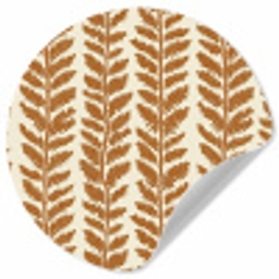 Textuur - Bladeren - Oker Wandcirkel behangsticker klein 186 -3d