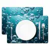 Luchtbellen - Dynamisch - Blauw Placemat vinyl groot -zzsfeer2_Kitchenyeah-website
