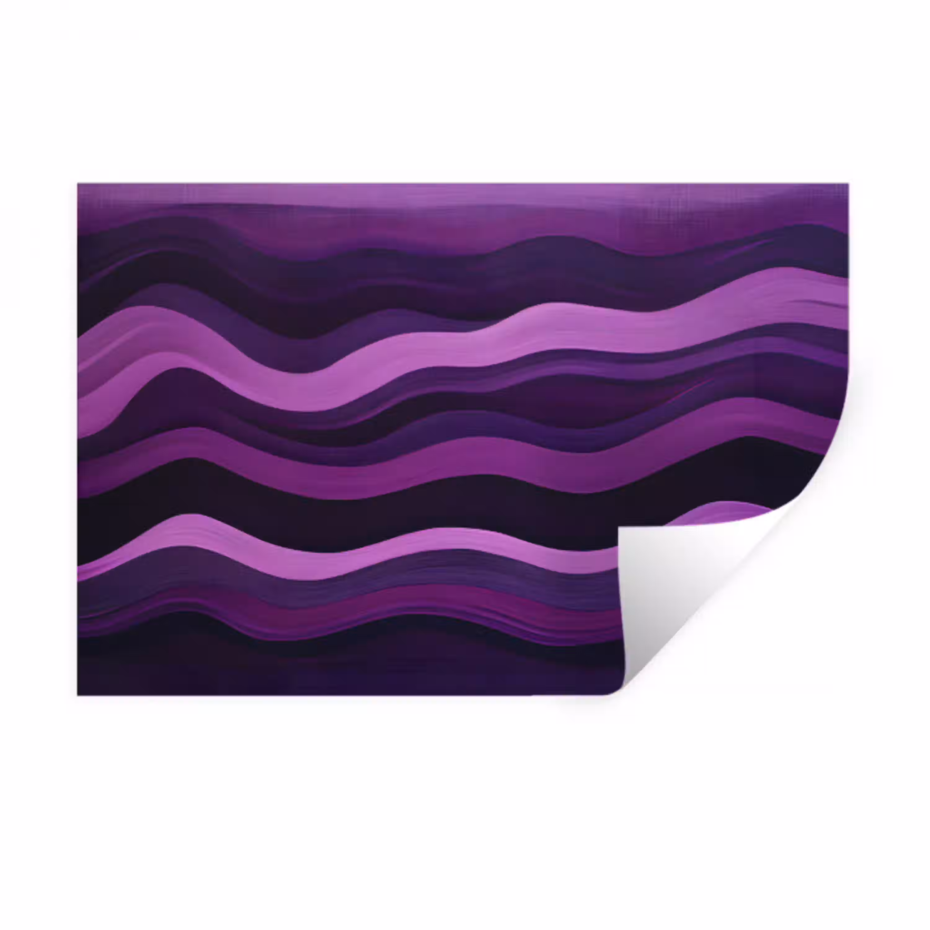 Lijnen - Golven - Paars - Abstract Muursticker klein -3d