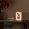 Wine - Red - Decoratie - Japandi Light Box met kabel (Wandlamp) klein -sfeer4