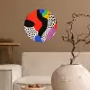 Abstract - Vormen - Kleuren - Stippen Wandcirkel behangsticker klein -sfeer1