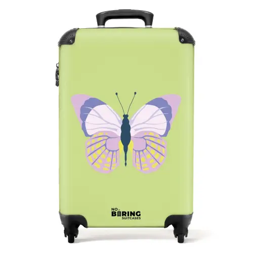 Summer memories - Vlinder op groene achtergrond NBS - Handbagage koffer - Kinderen Unisex middel -productfoto_recht