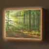 Zon - Bos - Bomen - Natuur - Herfst Light Box met batterij (Wandlamp) middel -z3d_website