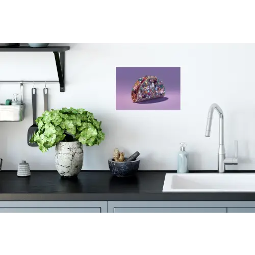 Edelstenen - Glitters - Paars - Kleurrijk Muursticker klein -keuken