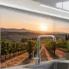 Wijngaard - Zonsondergang - Landschap keuken achterwand 2 middel -zzzz3d_schuin