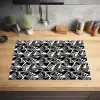 Driehoeken - Geometrisch - Zwart - Wit Inductie beschermer vinyl 3mm klein 276 -sfeer5