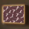 Kraanvogels - Klassiek - Bordeaux Light Box met batterij (Wandlamp) middel 907 -z3d_website
