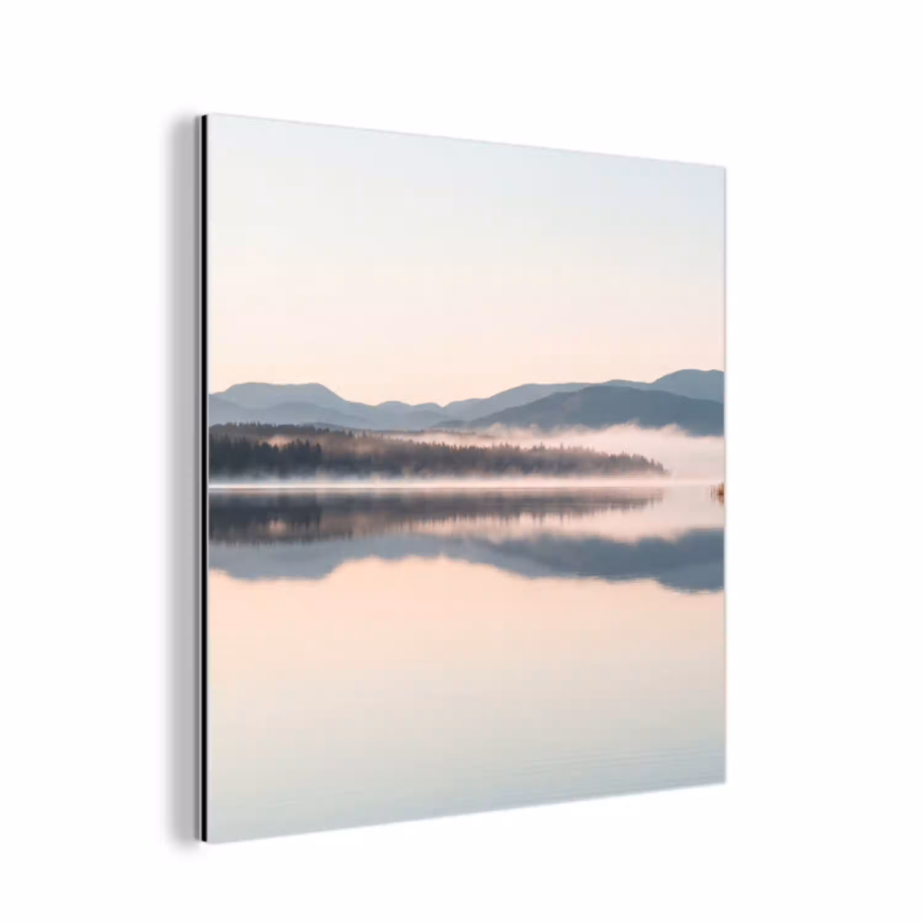 Water - Bomen - Mistlaag aluminium wit klein -3d