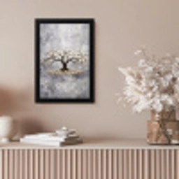 Boom - Bloemen - Natuur - Abstract - Wit fotolijst zwart zonder passe partout klein -sfeer5