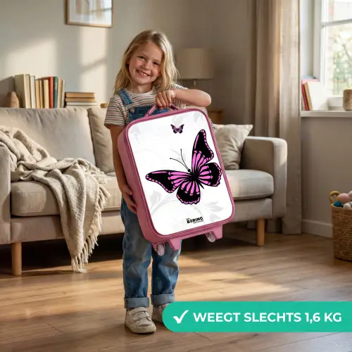 Magenta monarch Kinderkoffer - Roze klein -sfeer2_NL