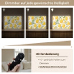 Bloemen - Paaseieren - Geel Light Box met batterij (Wandlamp) middel -USP_dimbaarDE