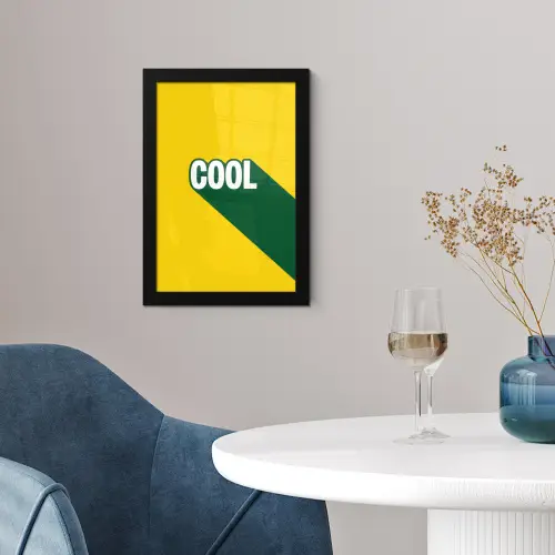 Cool - Geel - Groen fotolijst zwart zonder passe partout klein -sfeer4