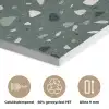 Terrazzo -  Patroon - Kleurrijk - Groen PET vilt klein 837 -closeup_NL