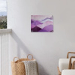 Abstract - Heuvels - Landschap - Paars tuinposter los doek klein -sfeer8