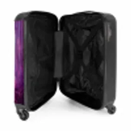 Eenhoorn Omringd door Paarse Natuur NBS - Handbagage koffer - Unisex middel -binnenkant