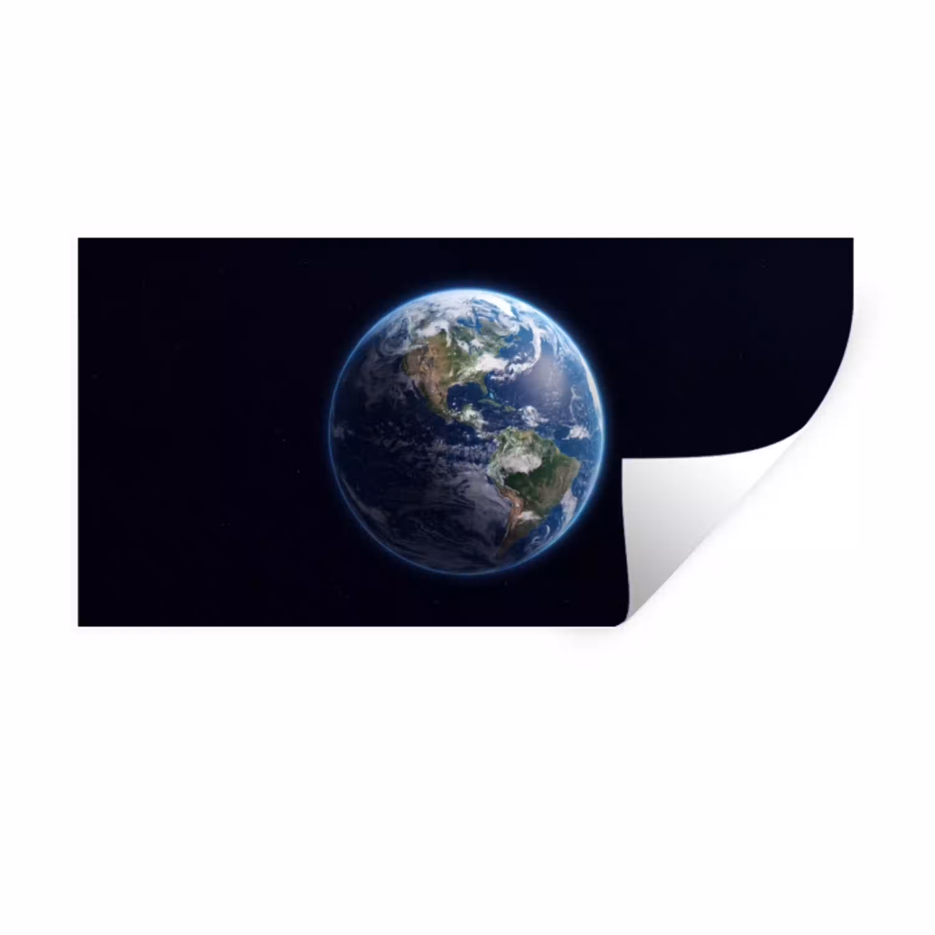 Aarde - Ruimte - Kosmos Muursticker klein -3d