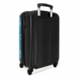 Luchtvaartthema met vliegtuigen op blauwe achtergrond NBS - Handbagage koffer - Kinderen Unisex middel -achterkant