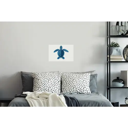 Schildpad - Blauw - Schild Muursticker klein -slaapkamer