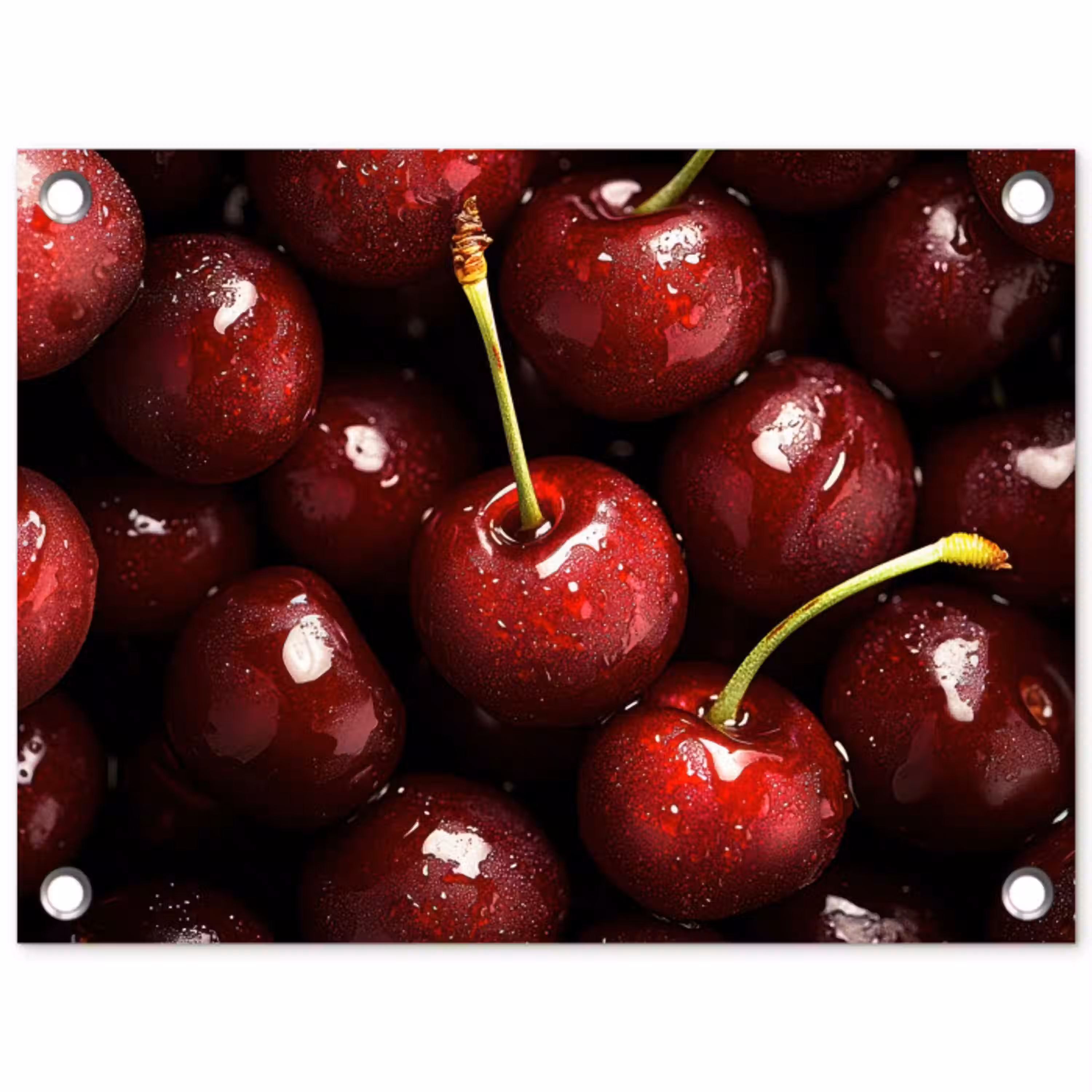 Rood - Fruit - Kersen tuinposter los doek klein -3d