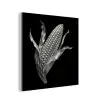 Maïskolf - Glanzend metaal - Elegant aluminium wit klein -3d
