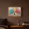 Boom - Kleurrijk - Grijs - Modern Light Box met batterij (Wandlamp) middel -sfeer4