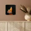 Vlinder - Bloemen - Insect - Portret - Zwart - Oranje plexiglas 5mm klein -sfeer5