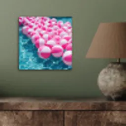 Strandballen - Roze - Water aluminium wit klein -sfeer2