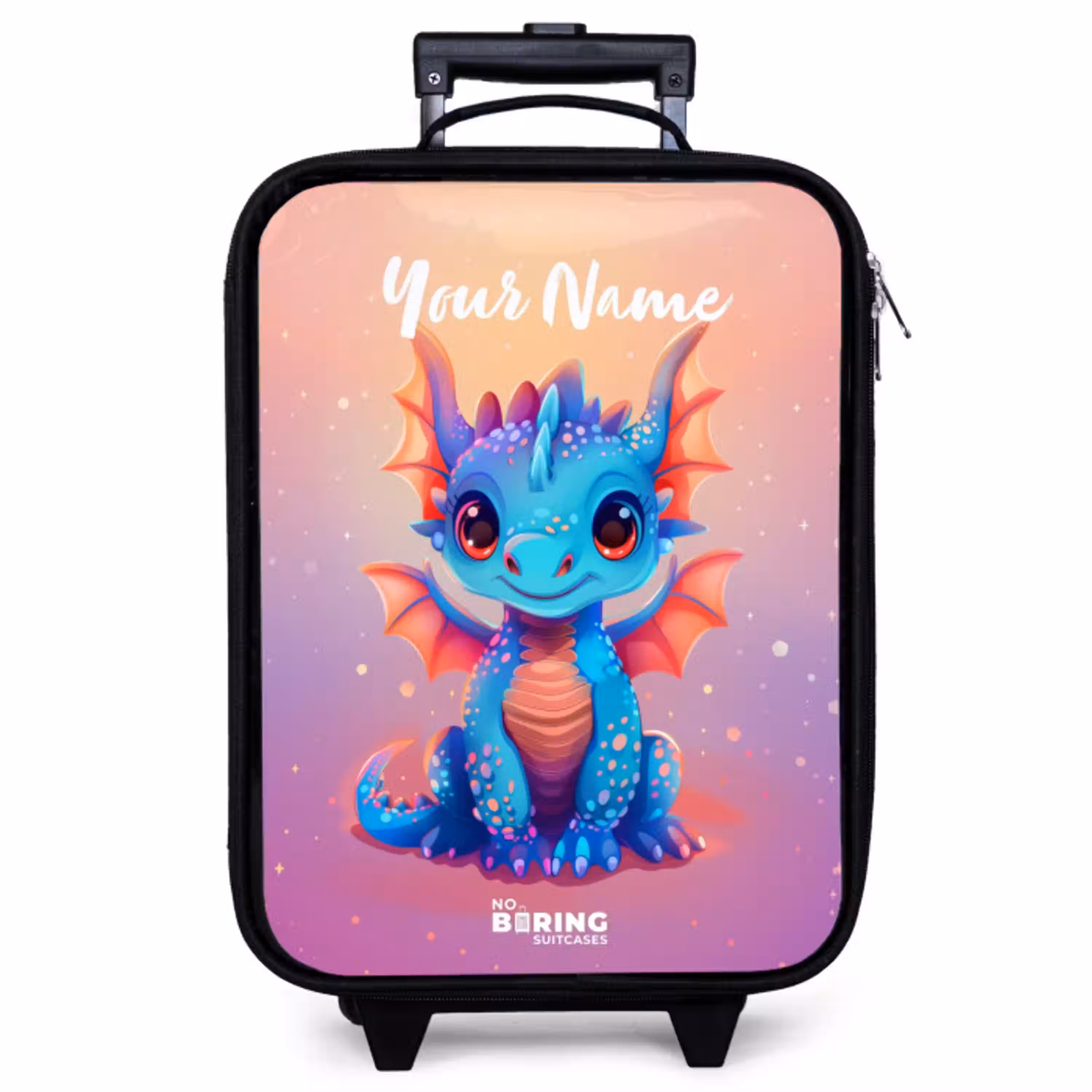 Schattige baby draak Kinderkoffer - Zwart klein -zzz_website3d