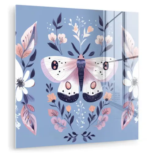 Vlinder - Vleugels - Stippen - Bloemen plexiglas 5mm klein -zzzproduct_nieuw