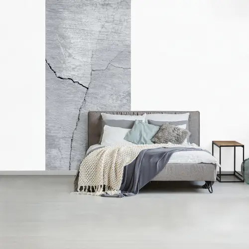 Beton - Scheur - Grijs fotobehang vinyl groot -slaapkamer