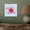 Bisou - Blauw - Roze - Lippen plexiglas 5mm klein -sfeer3