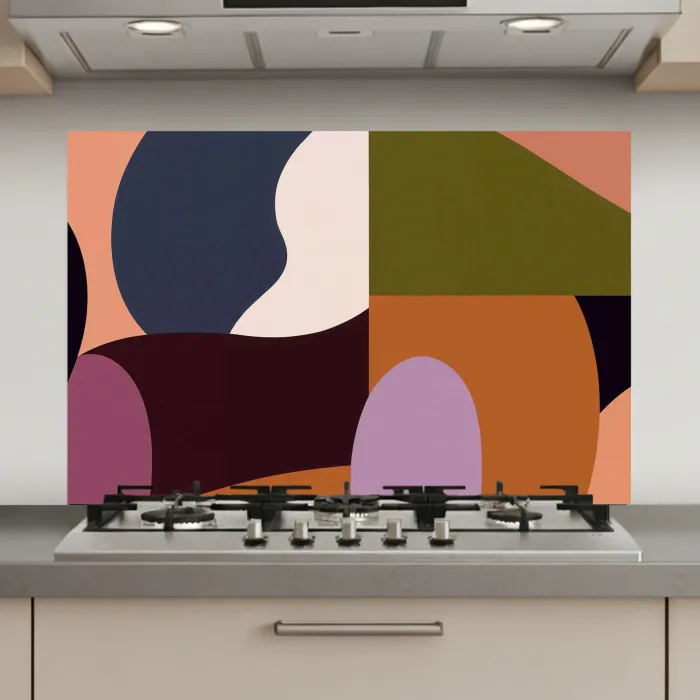Vormen - Abstract - Kleuren - Vierkant keuken achterwand spatscherm klein -3d_website