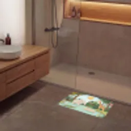 Jungle - Oase - Dieren - Kleurrijk Badmat klein -sfeer2