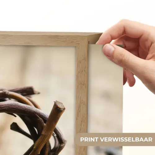 Hart - Hout - Natuur - Takken - Bruin Light Box met batterij (Wandlamp) middel -USP_websiteprintNL
