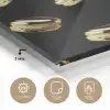Macarons - Patroon - Goud - Zwart plexiglas 5mm klein -sfeer2